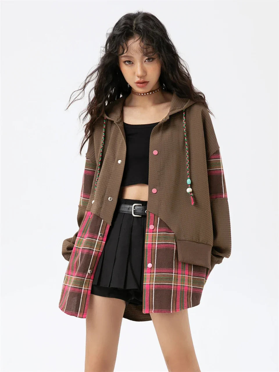 Women Korean Chic Elegant Stitched Swetshirt