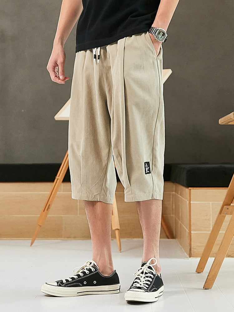 Casual baggy shorts tot op de kuit