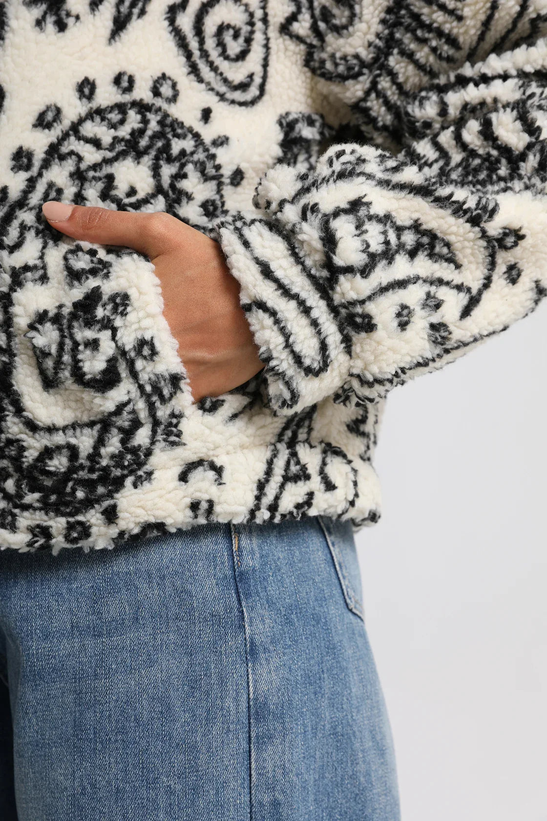 Cozy Streetwear Anime Print High Collar Jacket