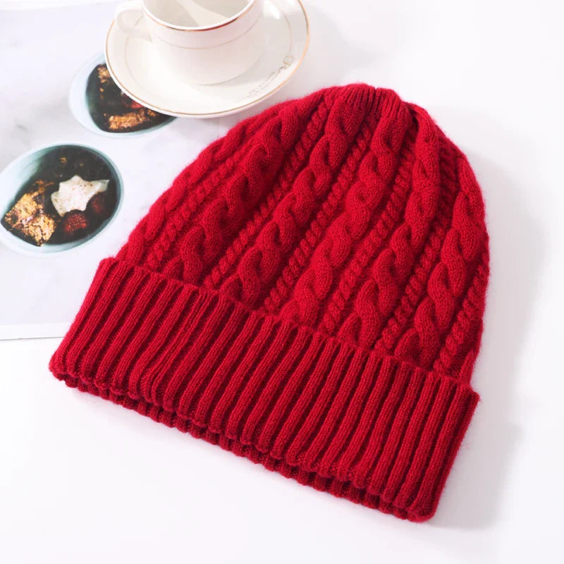 Wool Cashmere Bonnet Beanie