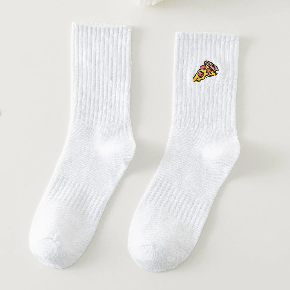Cozy Embroidered Funny Winter School Socks