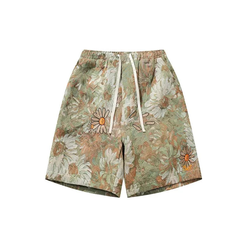 Pantaloncini larghi con fiore di margherita