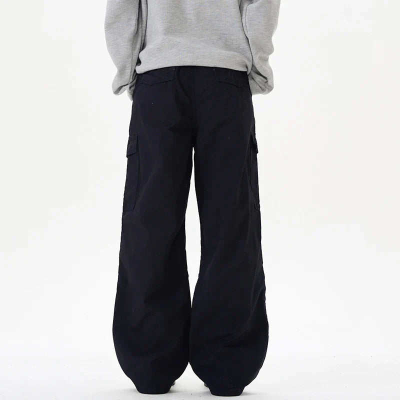 Solid Color Trendy Cargo Pants
