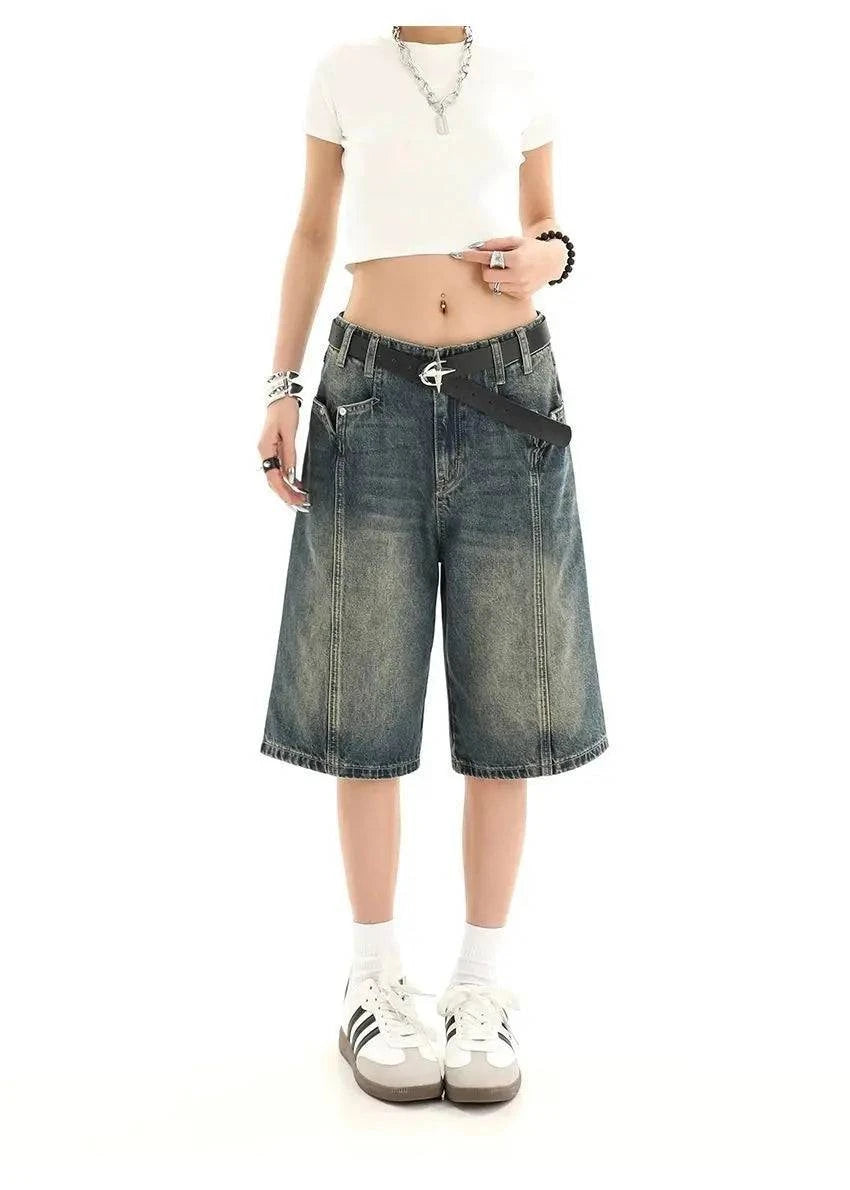 Retro Denim Damen Rostige Jorts