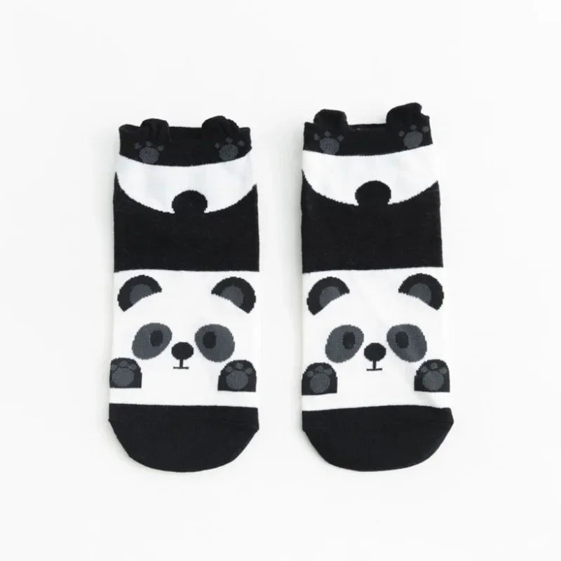 Cozy Animal Print Cotton Socks Collection