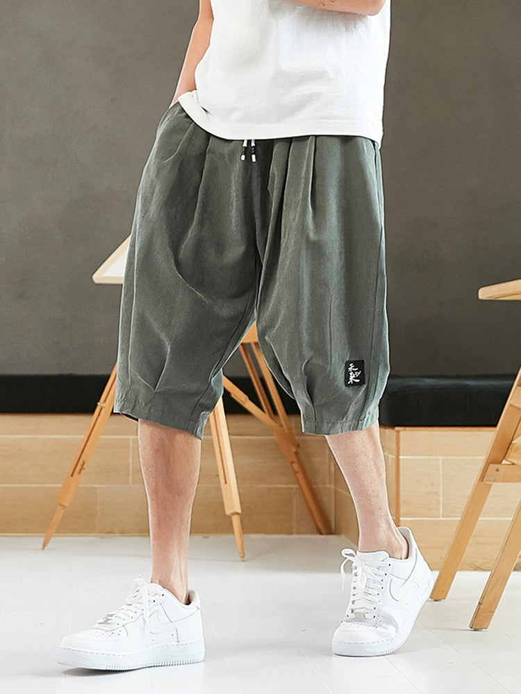Casual baggy shorts tot op de kuit
