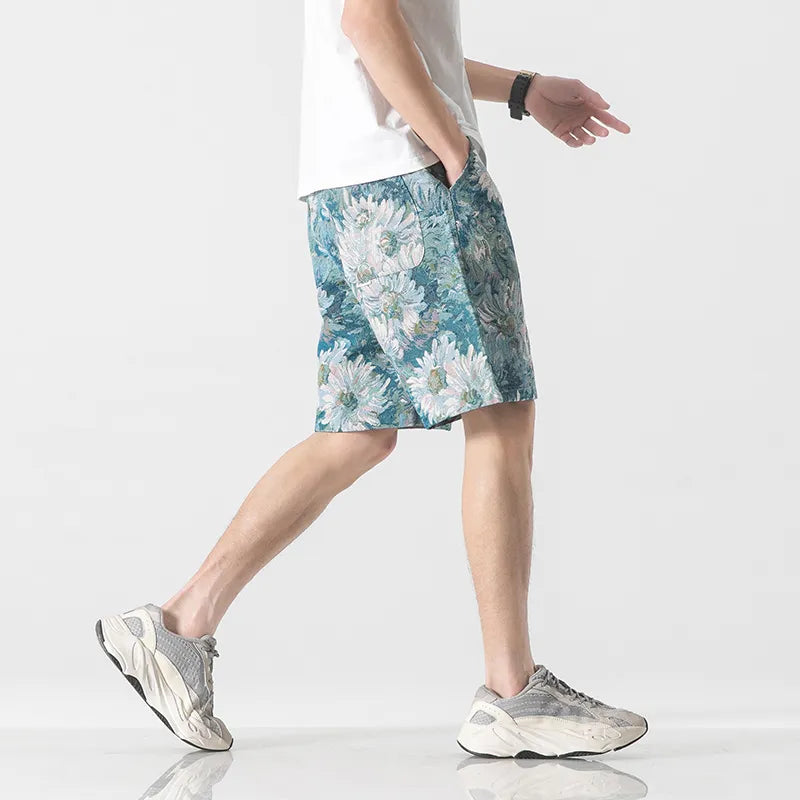 Pantaloncini larghi con fiore di margherita