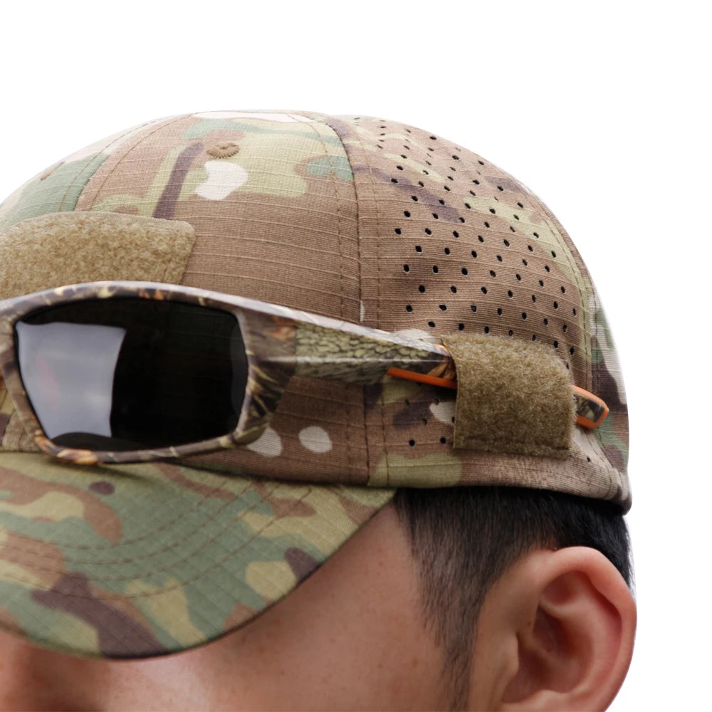 Casquette de baseball camouflage avec protection solaire