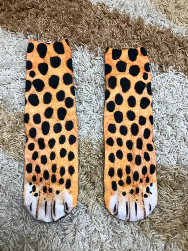 Funny Animal Paw Tiger Leg Socks