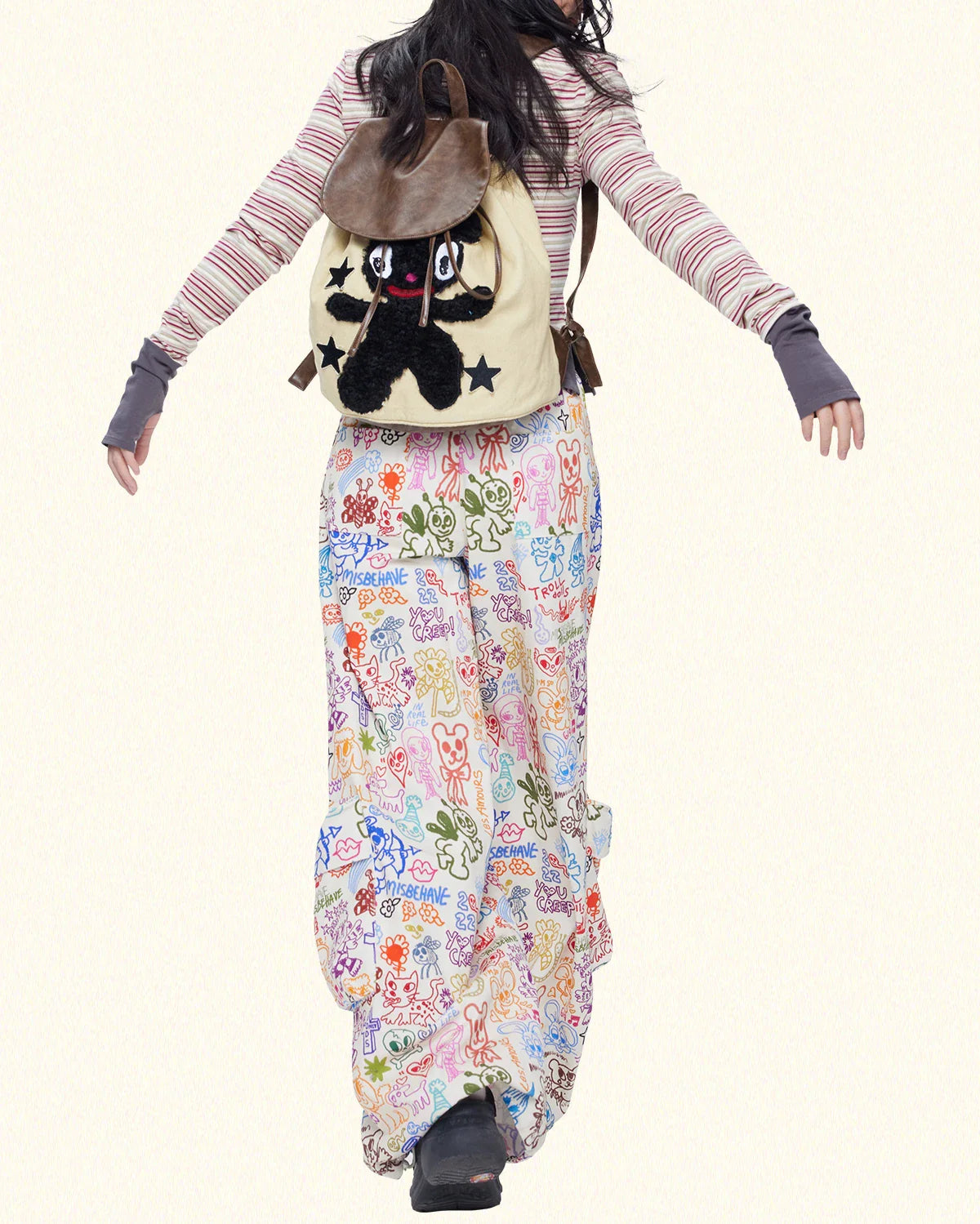 Colorful Hip Hop Cargo Wide Pants
