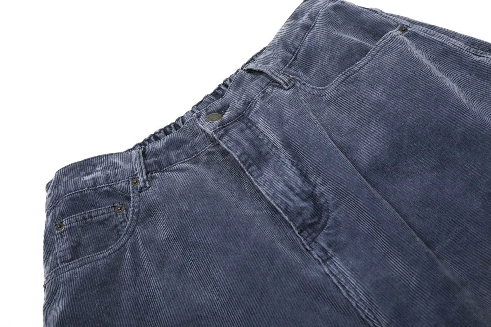 Retro Corduroy Casual Washed Wide Leg Pants