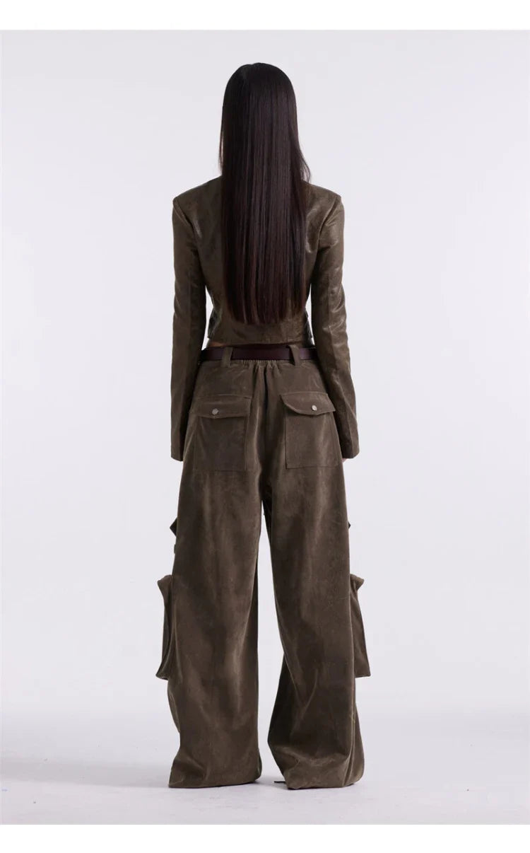 Lautaro Faux Leather Cargo Pants