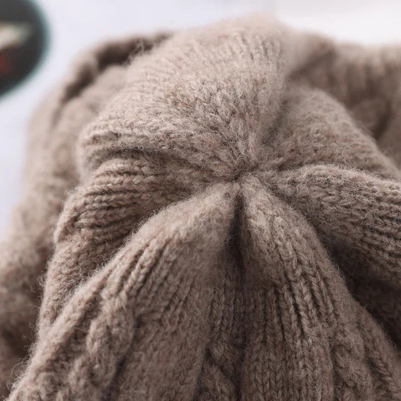 Wool Cashmere Bonnet Beanie