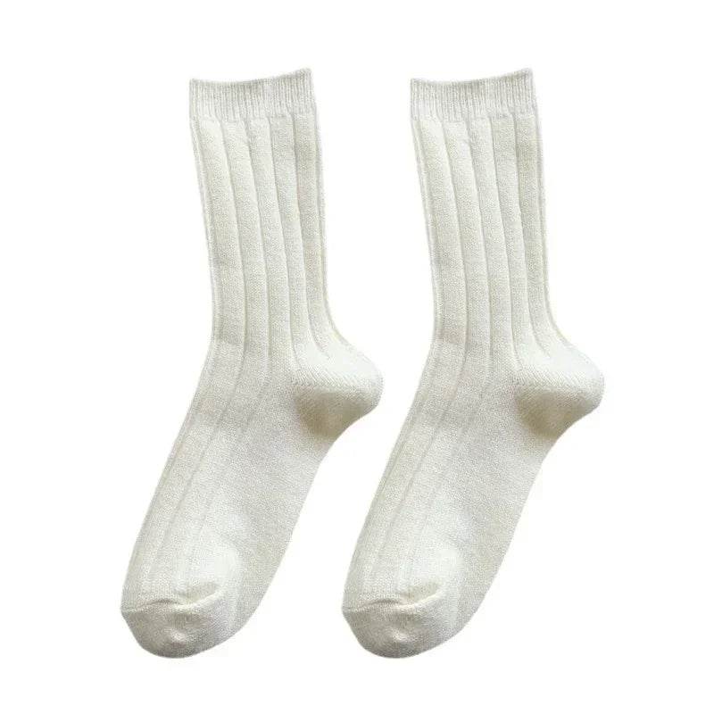 Cashmere Wool Solid Color Socks