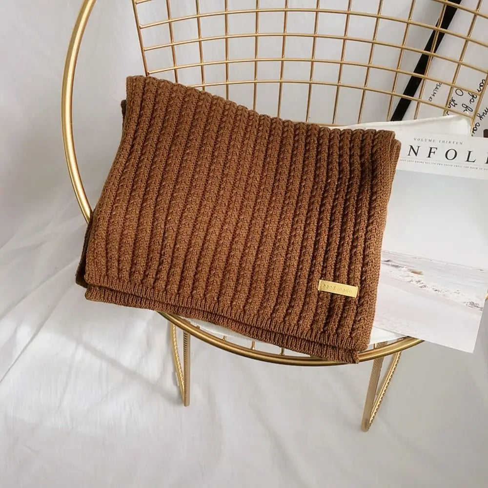 Knitted Solid Color Scarves