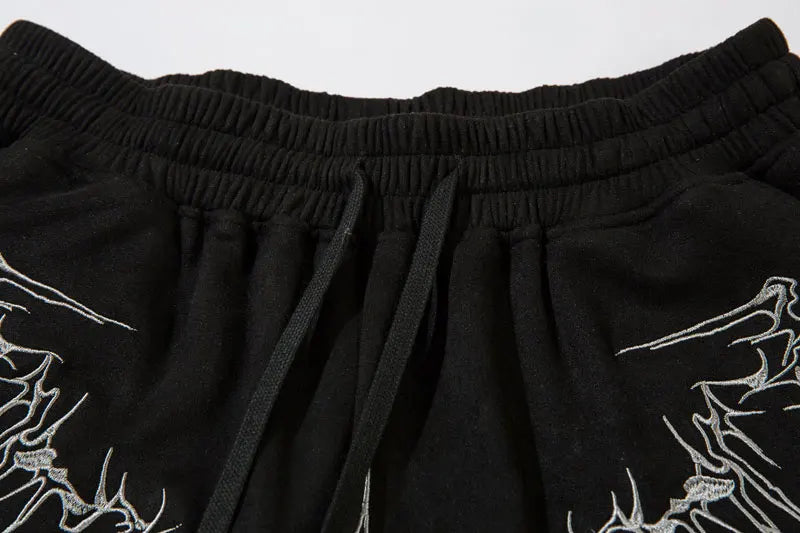 Y2K Embroidery Baggy Shorts
