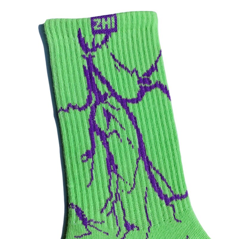 Lightning Printed Socks