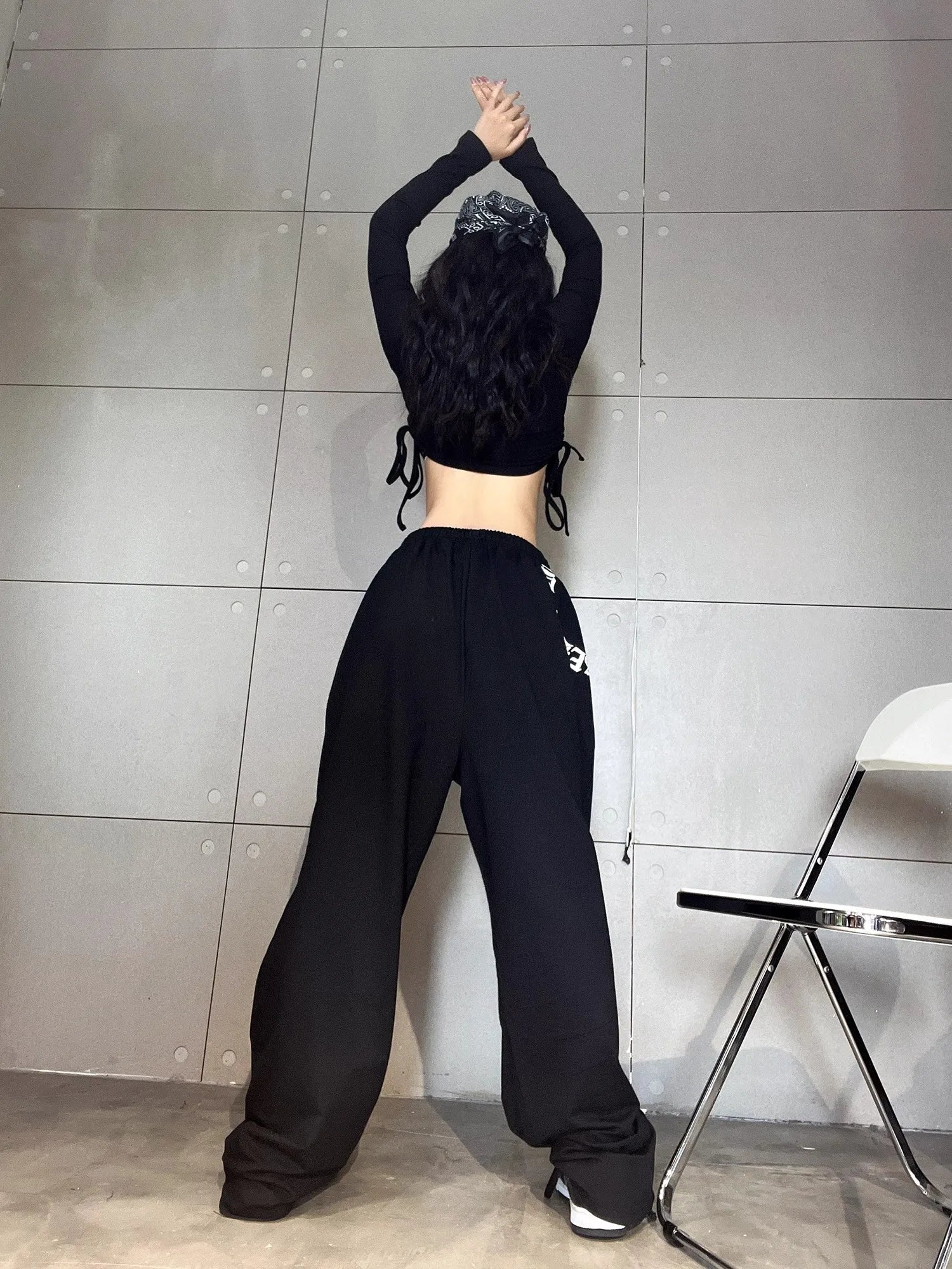 Black Ripped Loose Hip Hop Jeans
