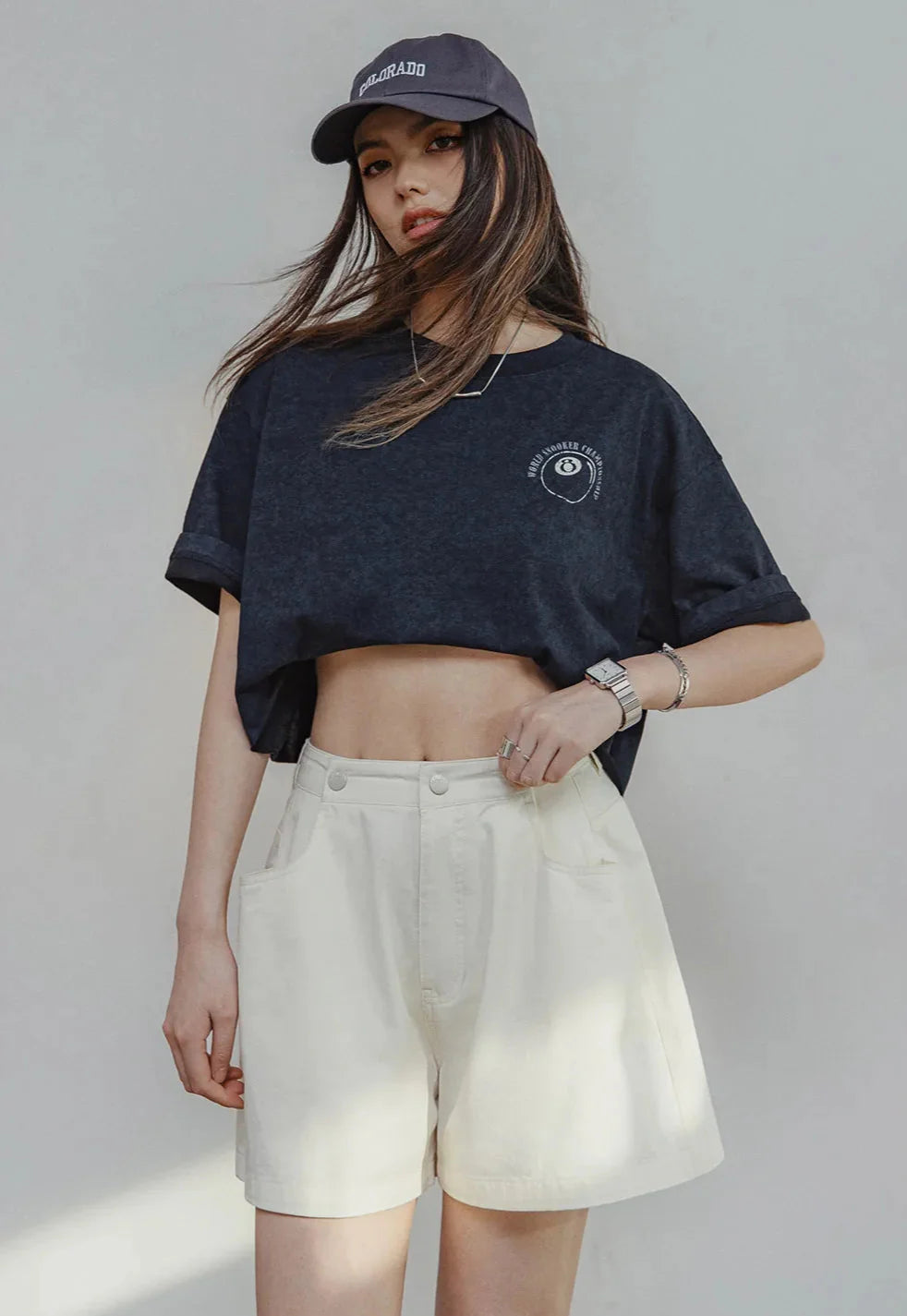 Women Casual Retro Denim Short