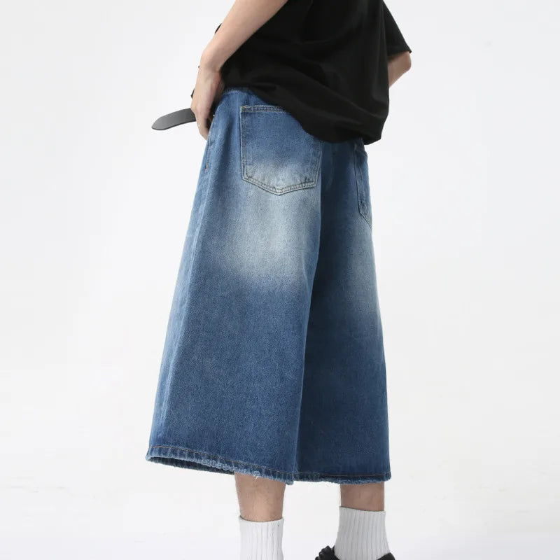 Loose Fit Retro Style Summer Denim Short