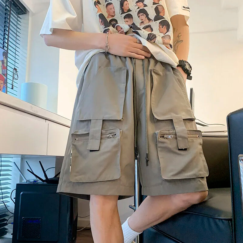 Retro Japanese Cargo Pocket Shorts