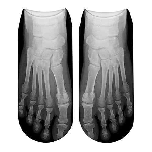 Kreative 3D-gedruckte Totenkopf-Canvas-Socken - 12