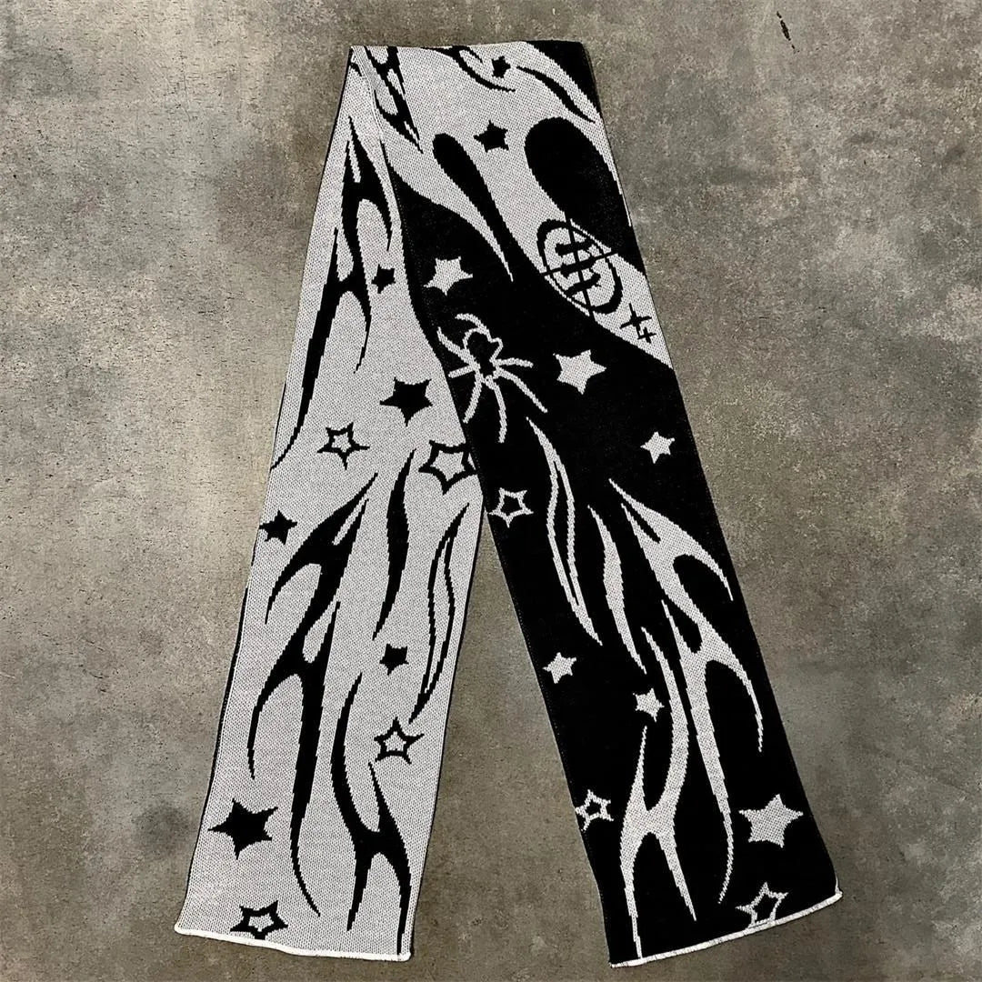 Y2K Star Anime Knitted Scarves