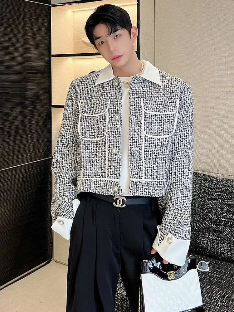 Luxury Elegant Checked Light Casual Jacket
