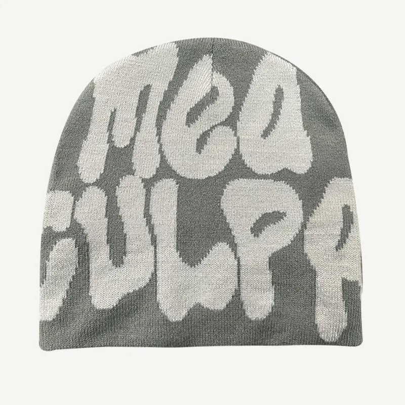 Knitted Letter Print Beanie