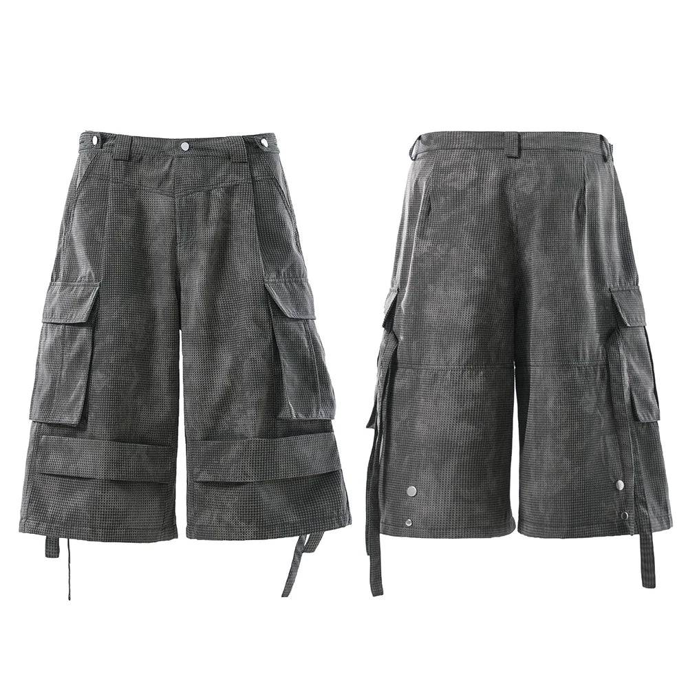 Retro Cool Workwear Ribbon Cropped Jorts