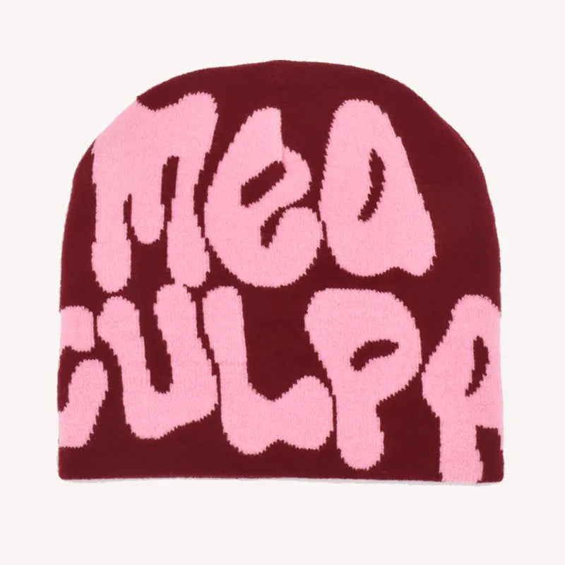 Knitted Letter Print Beanie
