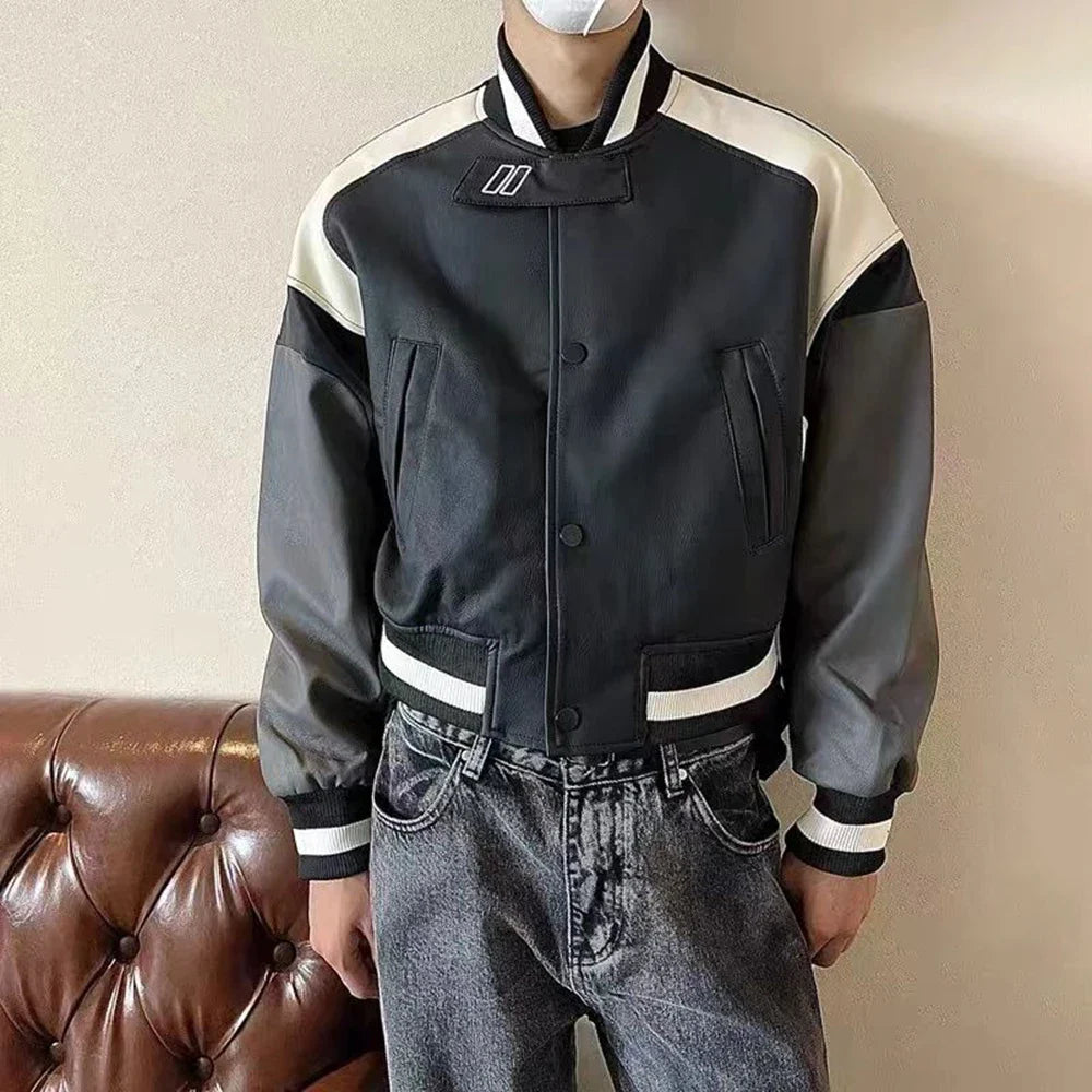 Polished Look Luxury Retro Leather Jacket