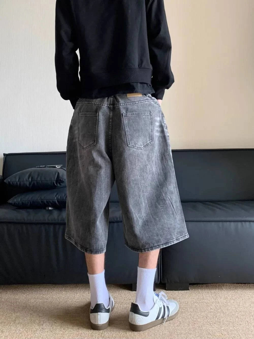 Jorts délavés unis Y2K
