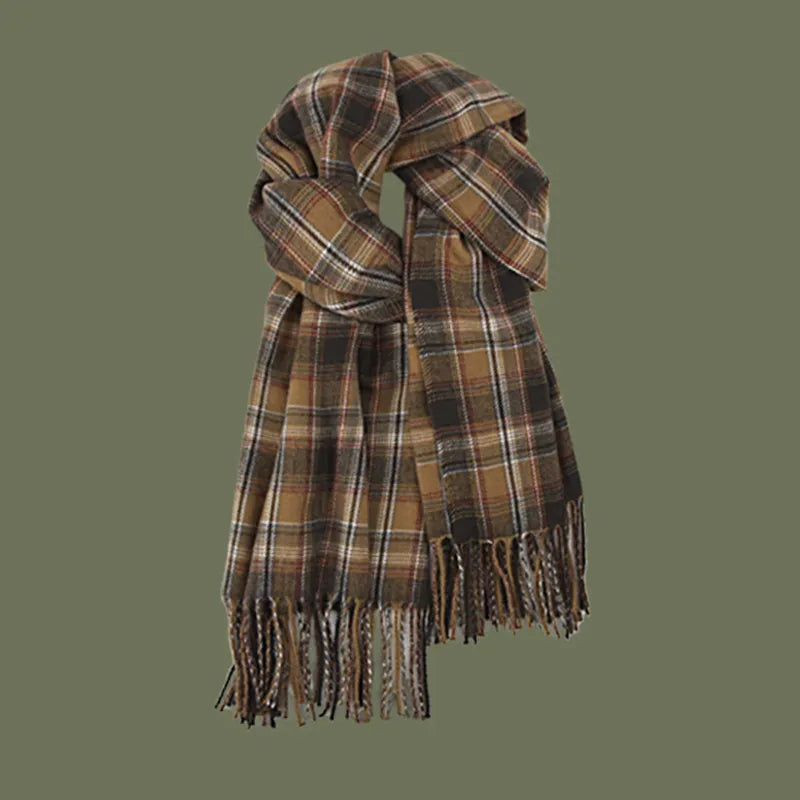 Vintage Plaid Cashmere Scarves