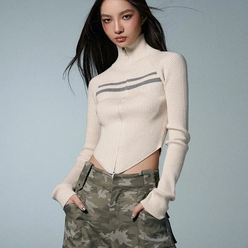 Vintage Grunge Aesthetic Ribbed Sweatshirt