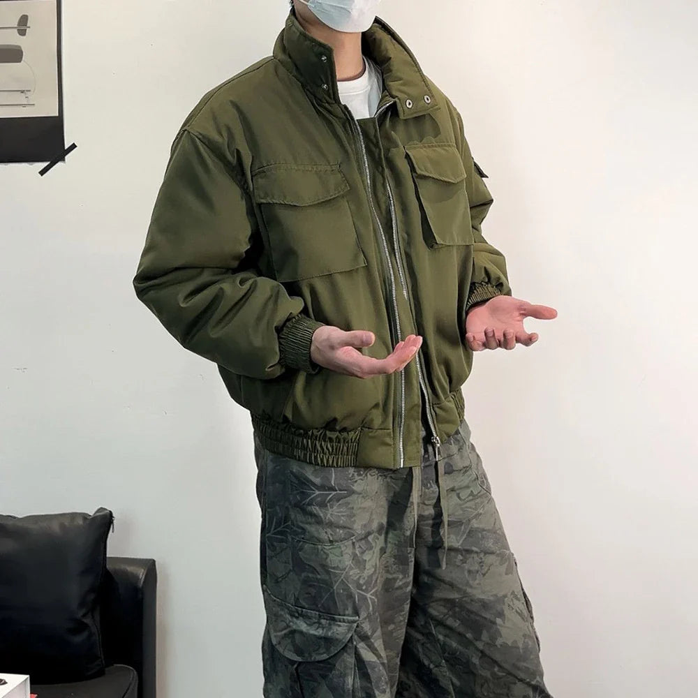 Winter Durable Stand Collar Thickened Jacket