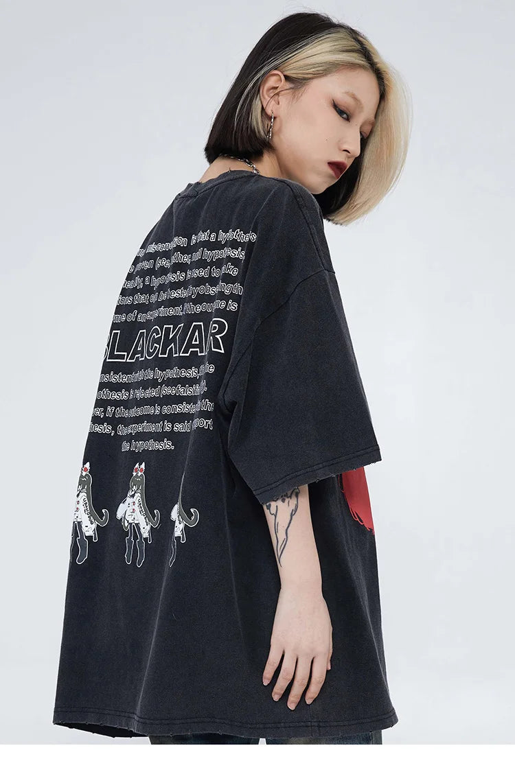 Unisex Japanese Kanji Print T-Shirt