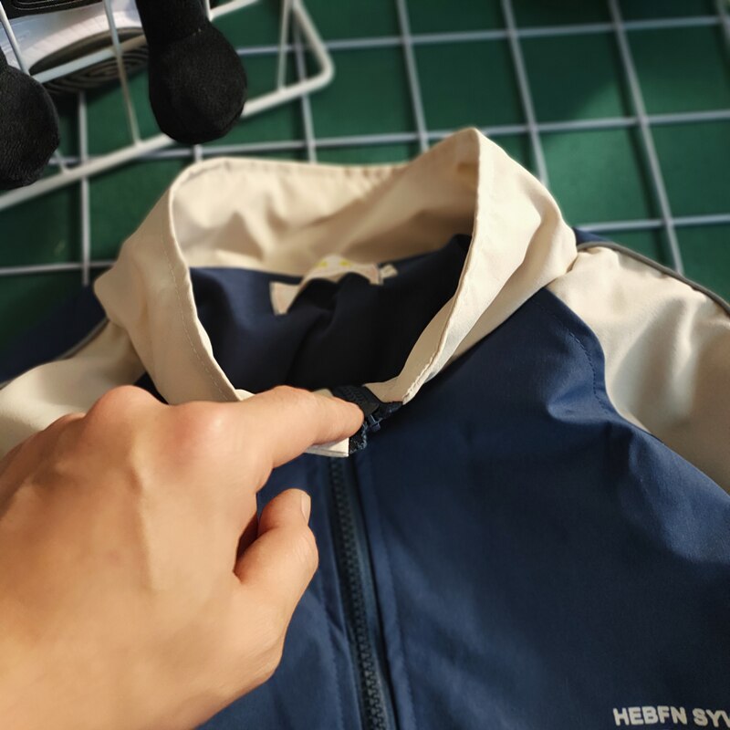 Patchwork Color Block Thin Jacket