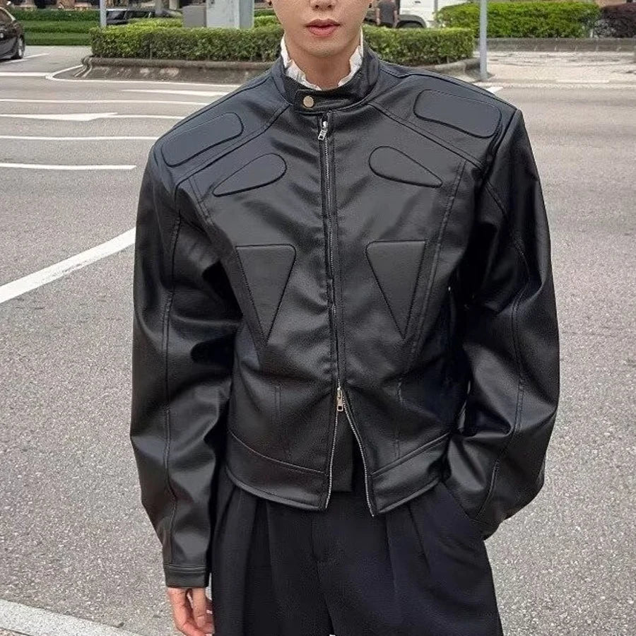 Retro Hip Hop Motorcycle Leather Jacket