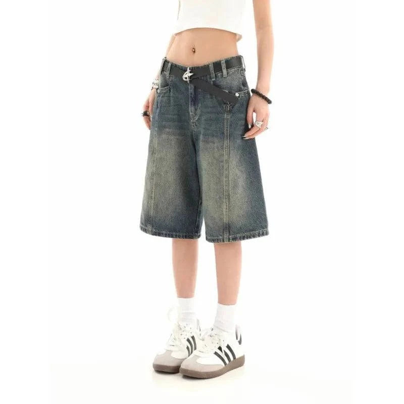 Retro Denim Damen Rostige Jorts