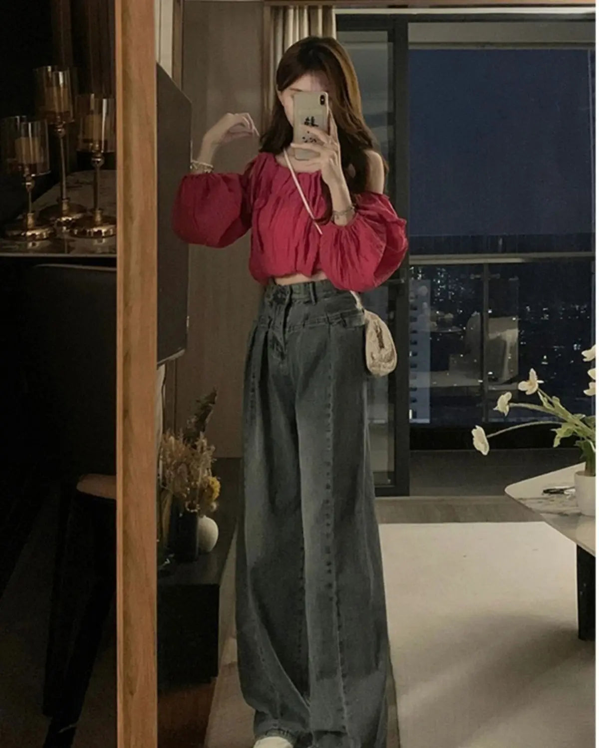 Vintage High Waist Black Emo Jeans