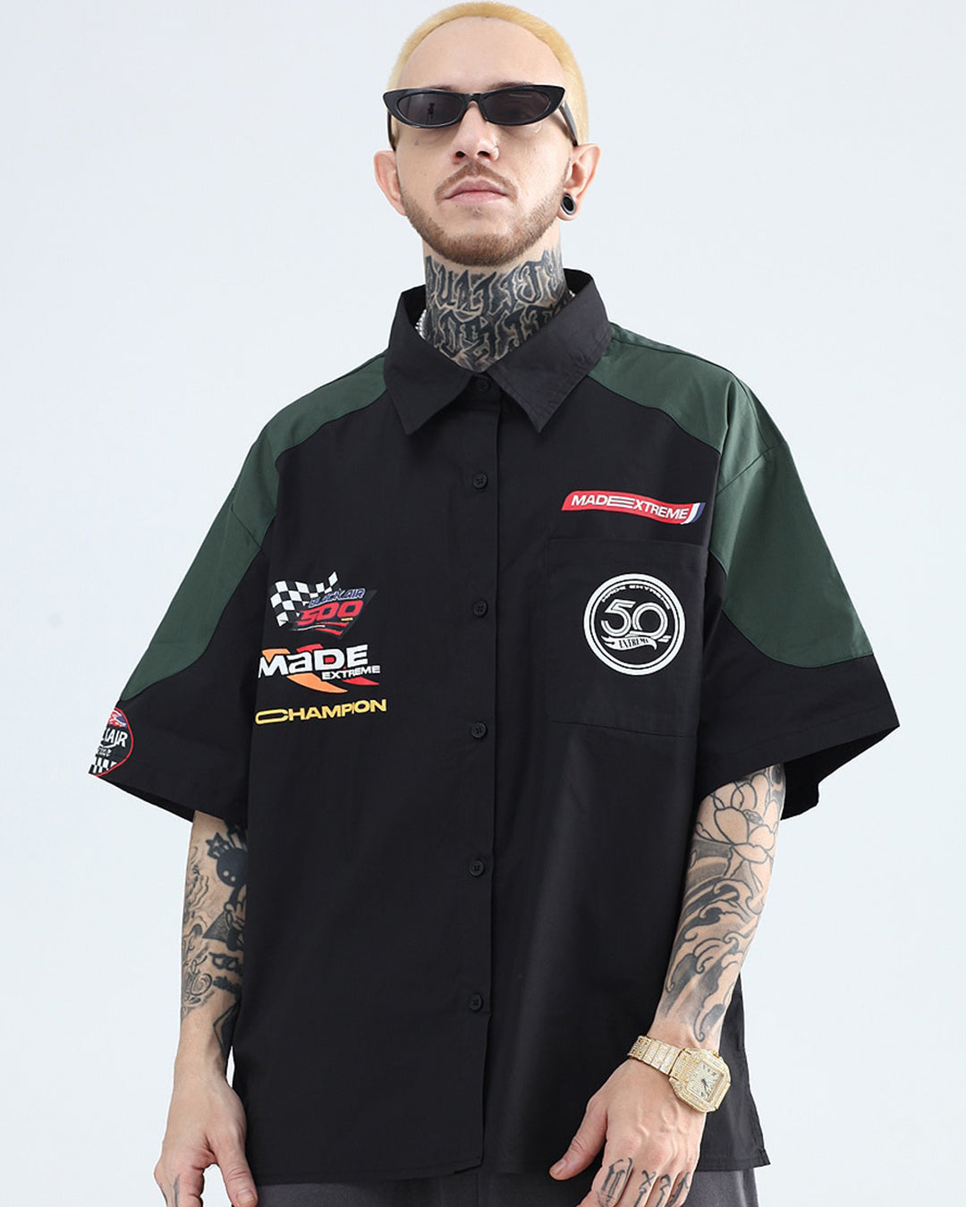 Retro gefrituurd shirt
