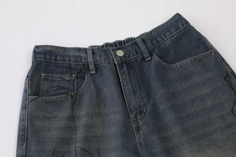 Y2K Vintage Spider Graphic Shorts