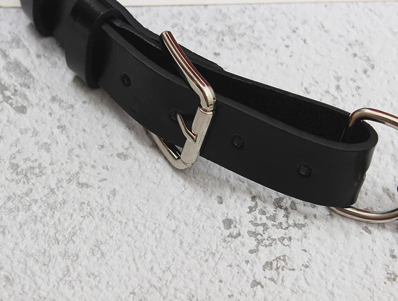 Gothic Chain-Lock Leather Belt