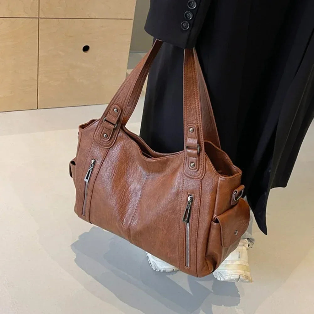 Leather Focus Handbag