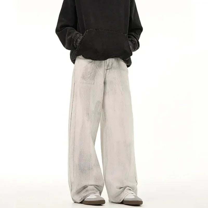 Retro Distressed Loose Droopy Jeans