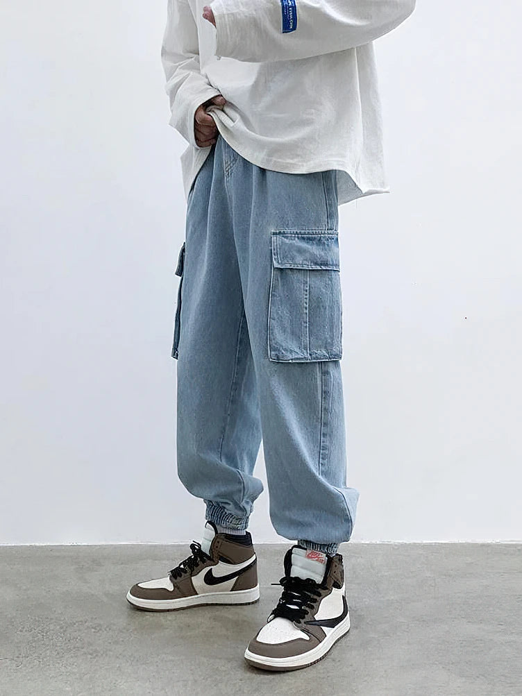 Baggy Streetwear Denim Cargo Jeans