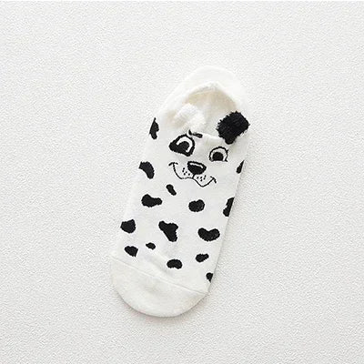 Cute Cartoon Animal Cotton Invisible School Socks