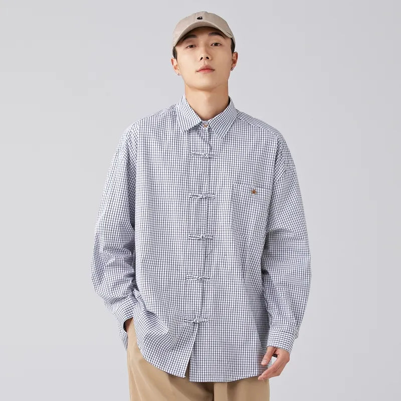 Camisa ligera de cuadros de gran tamaño