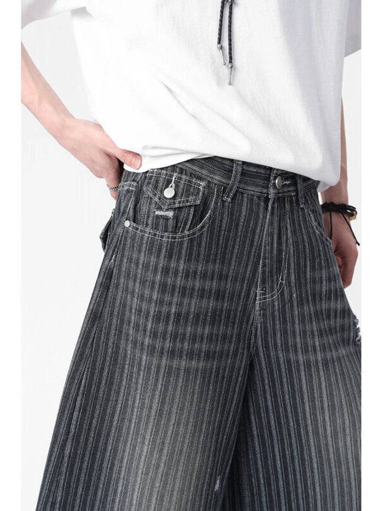 Elegant Vintage Washed Straight Cropped Jorts